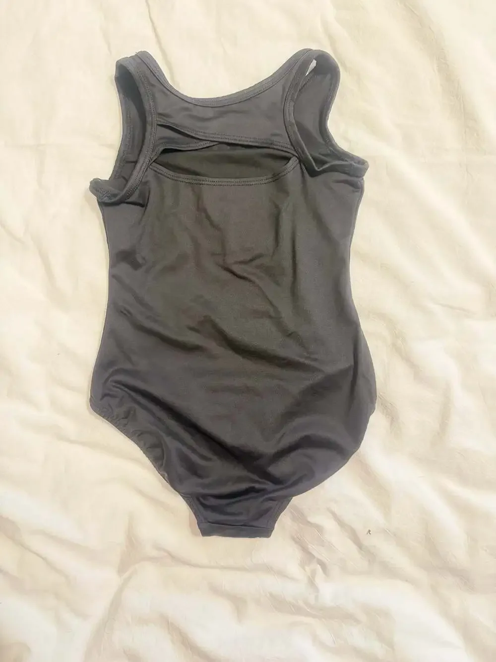 Justice Girls Keyhole Gymnastics Leotard Black Size XS 5/6